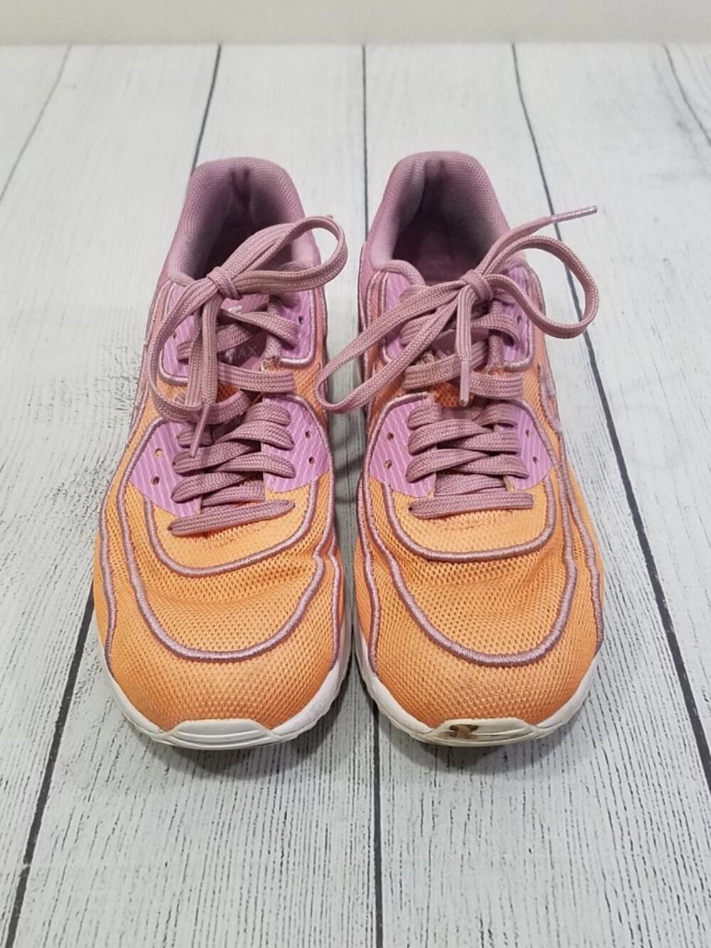 Nike Air Max 90 Ultra 2.0 Sneakers Womens Size 8 Sunset Glow-Orchid 917523-800 - Picture 3 of 8